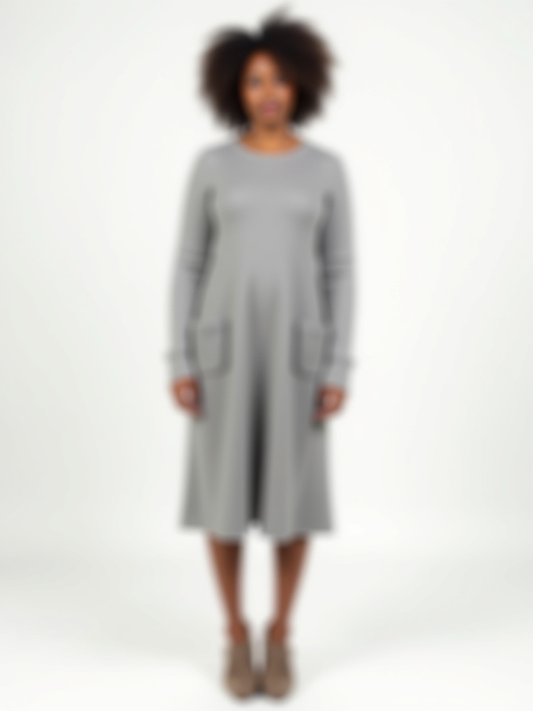 Robe pull longue col roulé plusieurs coloris